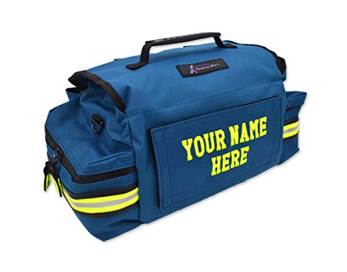 Lightning X Personalized First Responder EMT EMS Trauma Bag w/Stocked First Aid Fill Kit B & Custom Embroidered Name Patch...
