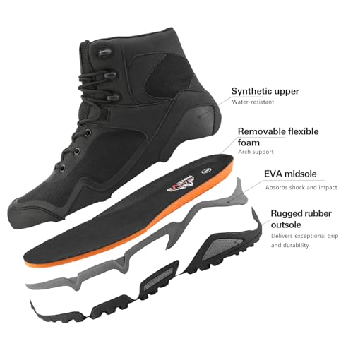 NORTIV 8 Men's Mid Waterproof Hiking Boots Outdoor Lightweight Trekking Mountaineering Camping Shoes