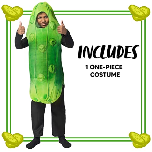 Spooktacular Creations Pickle Costume Kids, Food Themed Fruit Jumpsuit for Child Teens Halloween Dress Up Cosplay Party