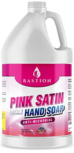 Antimicrobial Hand Soap: Silky Pink Lotion Liquid Hand Wash -Bulk One Gallon (128 oz) Refill Jug. PH Balanced Ultra-Strength. Ma