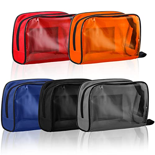 Sosation 5 Pcs 5 Colors First Aid Kit Bag Empty Medical Kit Accessory Pouches Zippered Portable Travel Medicine Bag with T...