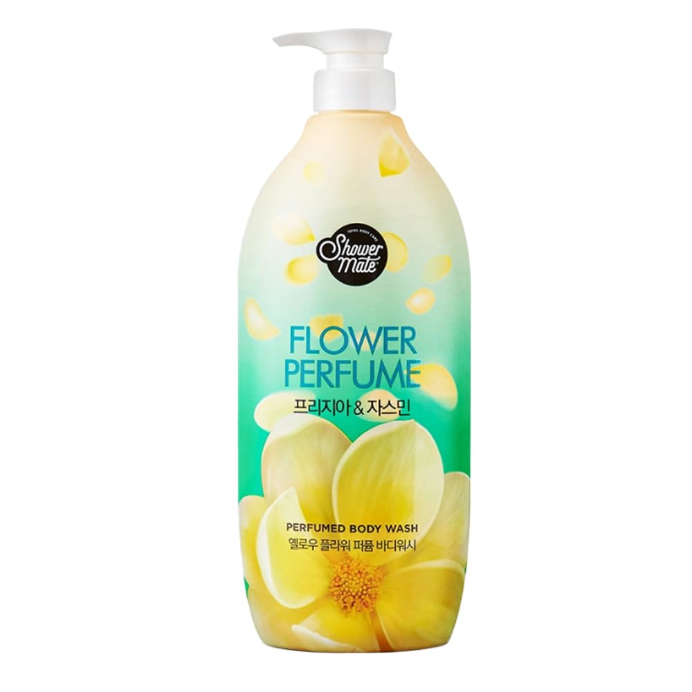 SHOWERMATE Flower Perfume Body Wash 40.57 fl oz / 1.2 L (Yellow - Freesia & Jasmine)