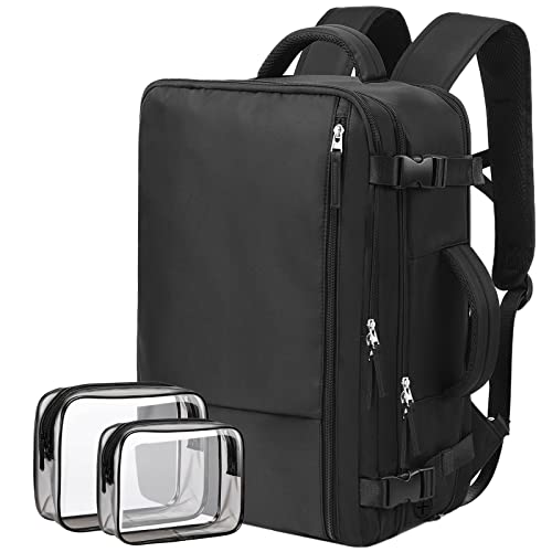 Hanples Travel Backpack for Women Men, Large Carry On Person Item Luggage Backpack, TSA Flight Approved 17.3 In Laptop Ba...