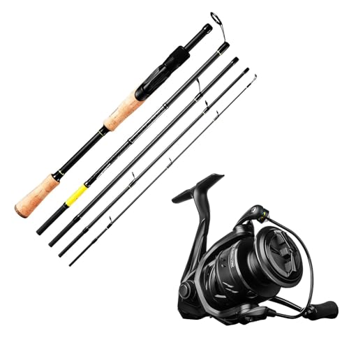 Spinning Fishing Combo - 6'6'' Travel Fishing Rod and Size 4000 M1 Spinning Reel