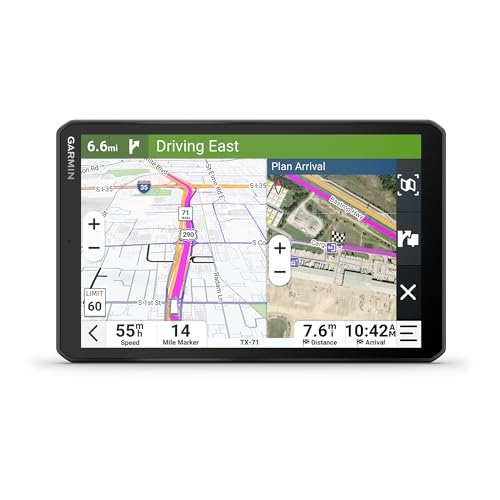 Garmin dēzl™ OTR820, Large High-Res 8” GPS Truck Navigator, Custom Routing, Satellite Imagery, Wind Speed, Community-Share...