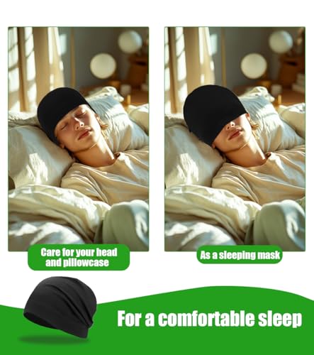 Lightweight Cotton Beanie, Breathable Thin Sleep Hats, Skull Caps for Running Cycling Hiking Fishing