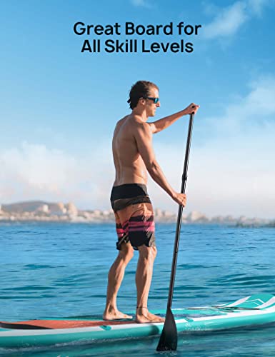 EVAJOY Inflatable Paddle Board 6'' Thick Around Stand Up Paddle Board with Portable iSUP Accessories & Waterproof Bag, Por...