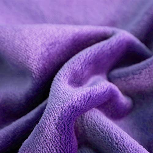 SOCHOW Flannel Fleece Blanket Throw Size, All Season Lightweight Super Soft Cozy Blanket for Bed or Couch, Purple, 50x60 i...