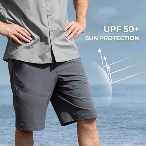 KastKing Cool Caster Men's Fishing Shorts, UPF 50+ Hiking Shorts, 10.5¡± and 7.5¡± Available, Water Repellent, 4-Way Stretch