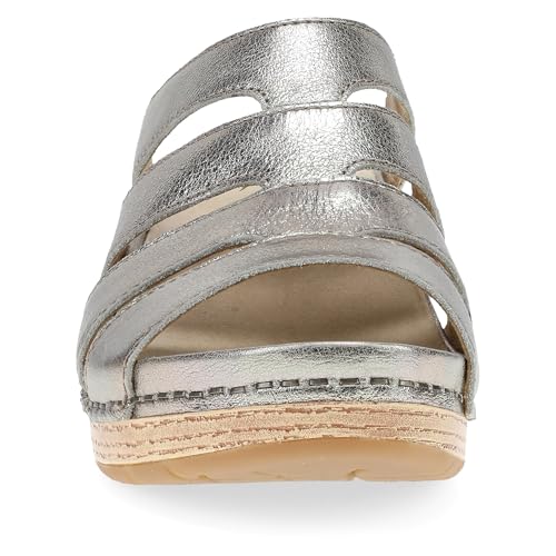 Dansko Lyndi Slide Sandals for Women - Caged-Style Design with Leather Uppers and Lightweight Rubber Outsole