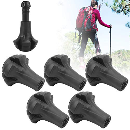 Demeras Trekking Pole Tip Protectors Portable Round Heavy Duty Rubber Wakling Stick Tips for Hiking,Camping Stick with Abs...