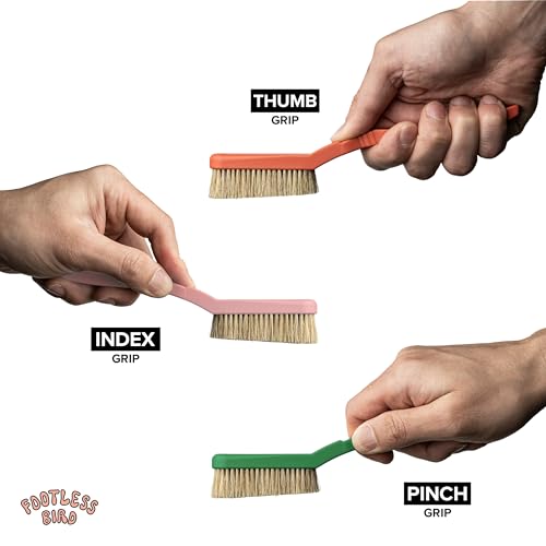 Footless Bird Rock Climbing & Bouldering Brush, Ergonomic, High Density Wild Boar's Thick Hair Bristles, 100% Recyclable, ...