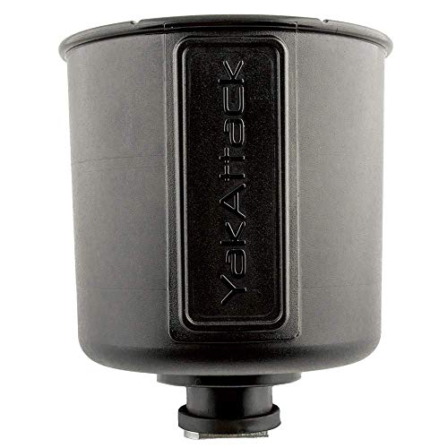 YakAttack Black MultiMount Cup Holder | Track Mount Drink Holder for Kayaks & Boats | Compatible with GearTrac & MightyMou...