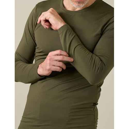 LAPASA Men's Thermal Underwear Top Crewneck Long Sleeve Shirt Base Layer Lightweight Midweight Heavyweight Winter M09/M26/M55