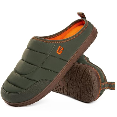 LongBay Men's Memory Foam Slip-on House Slippers