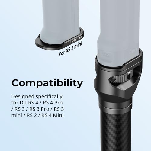 SmallRig Gimbal Extension Pole, 15" / 37cm Carbon Fiber Stabilizer Extension Arm with Anti-Deflection Baffle and 1/4-20" S...