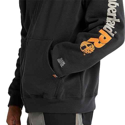 Timberland unisex adult Hood Honcho Sport Full-zip Hooded Sweatshirt Outdoors Equipment, Black, Small US