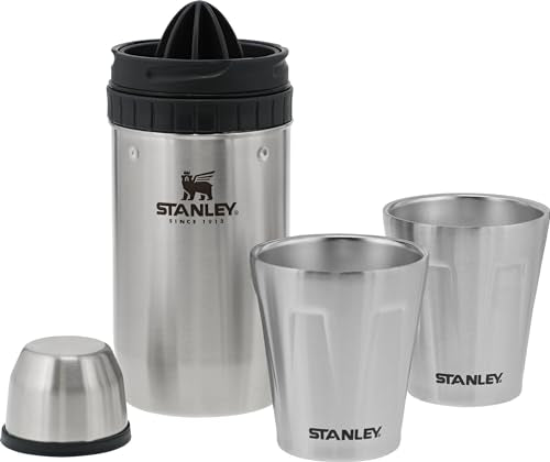 Stanley Happy Hour Cocktail Shaker Set 20 oz | Bartender Kit for Camping and Travel | Cocktail Drink Mixing Set with 2 Cup...