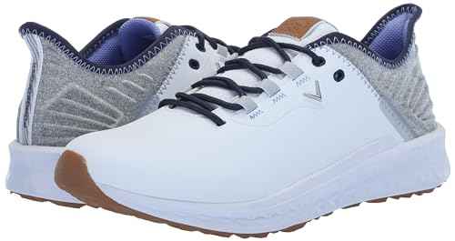 Callaway Women's La Jolla SL Golf Shoe, White/Navy, 8
