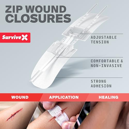 SurviveX Small First Aid Kit for Car, Travel & Home - Emergency Kit for Hiking, Camping, Backpacking and Outdoors - Includ...