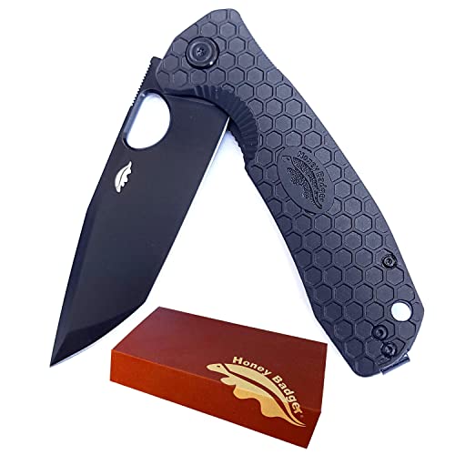 Western Active HB4032 Honey Badger Tanto Pocket Knife 3.63" Blade Lightweight 3.9oz Folding Utility EDC Deep Pocket Carry ...