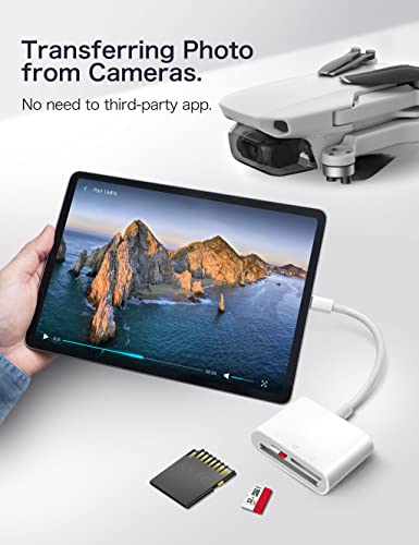 USB C SD Card Reader for iPhone 15/iPad/Mac, ChiaoPio USB C to SD CF, Type C Memory Card Adapter with Compact Flash/CF/SD/...
