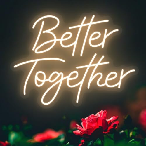 Better Together Neon Sign for Wall Decor, Better Together LED Light gift for Birthday Party, Wedding Engagement Anniversar...