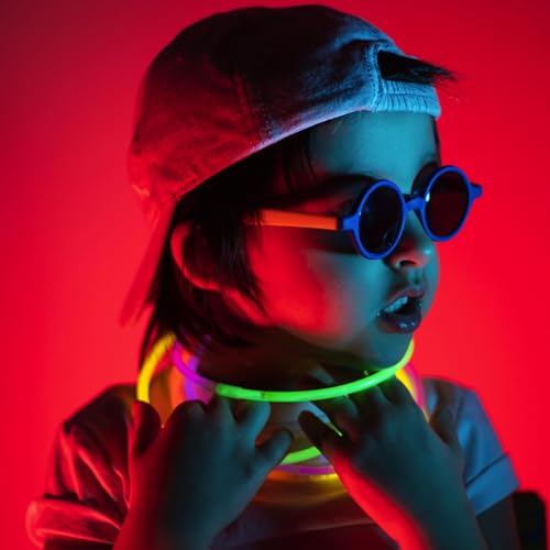 Glow Fever 209pcs Glow Sticks Bulk Party Pack includes 100 8" Glow Sticks and 109 Accessories, with bonus connectors for g...