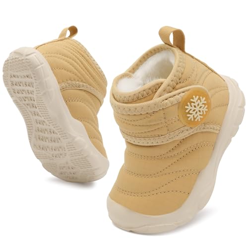 BARERUN Barefoot Baby Boys Girls Boots Warm Winter House Shoes for Toddler Girls Boys Waterproof Fleece Kids Snow Boots Fa...