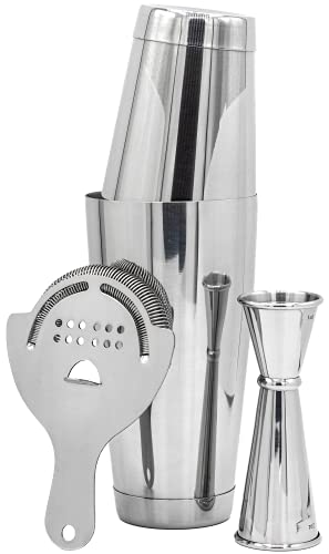The Art of Craft Professional Cocktail Shaker Set Bartending Kit: Weighted Boston Shaker Tins, Hawthorne Strainer and Japa...