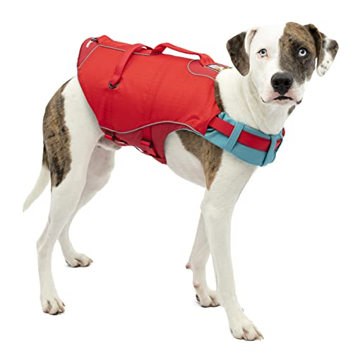 Kurgo Surf n’ Turf Dog Life Jacket - Flotation Life Vest for Swimming and Boating - Dog Lifejacket with Rescue Handle and ...