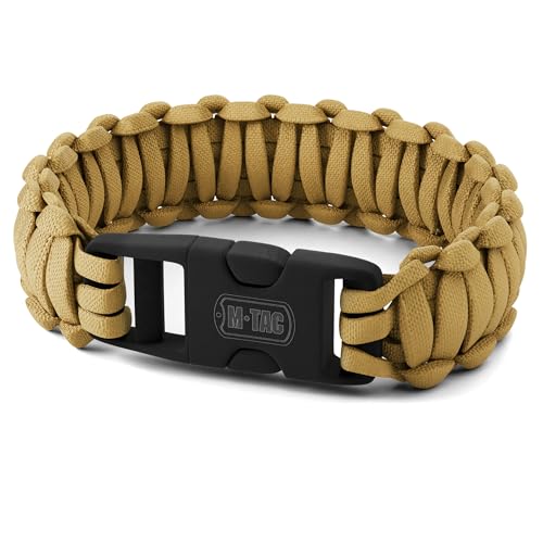 M-Tac Paracord Bracelet – Tactical Survival Wristband with Fastex Buckle – 7-Strand Cord for Hiking, Camping, Emergency Use
