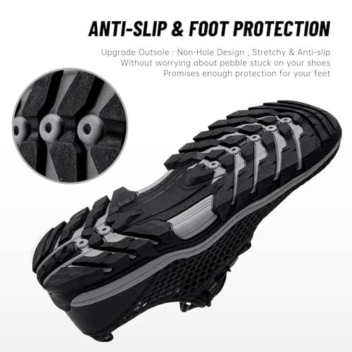 DXINZHI Water Shoes Men Outdoor Hiking Shoes Quick Drying Beach Aqua Shoes Men's Amphibious Water Shoes Summer Non-Slip Qu...