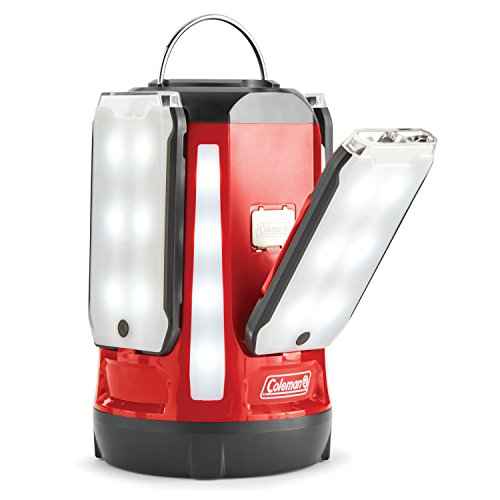 Coleman Quad Panel 800L LED Lantern, Water-Resistant Lantern with 4 Removable Magnetic Light Panels & USB Charging Port, Great for Camping, Hunting, Emergencies, & More