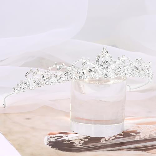 TOBATOBA Tiaras for Women Crystal Silver Bridal Tiara Wedding Tiaras for Bride, Princess Quinceanera Crown Birthday Prom P...