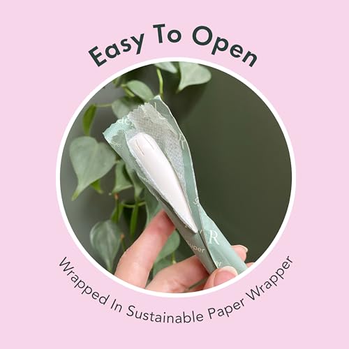 Rael Tampons, Compact Applicator - Made with Organic Cotton, Heavy Absorbency, BPA-Free, Chlorine Free, Leak Locker Techno...