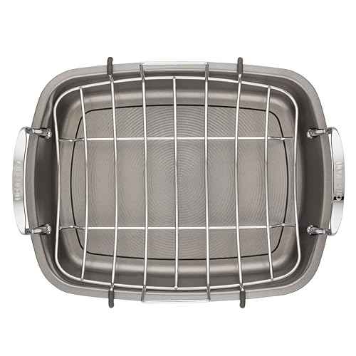 Circulon Nonstick Roasting Pan / Roaster with Rack - 17 Inch x 13 Inch, Gray