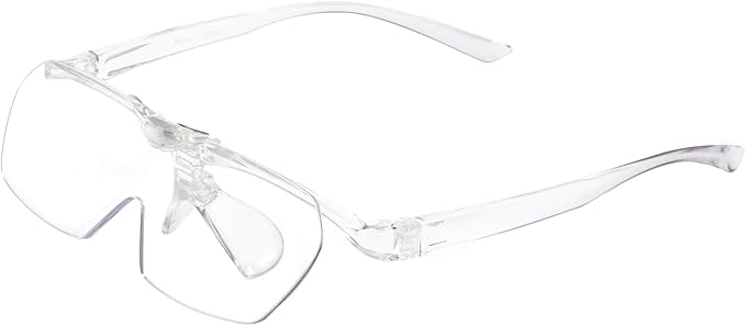 OKH 160% Magnifying Glasses, Flip Up Down Lens, Hands-Free Magnifier Eyeglasses for Close Work, Reading, Sewing, Jewelry Making, Craft, Hobby, Painting