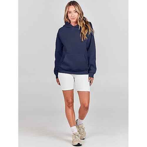 ANRABESS Women Hoodies Oversized Fleece Long Sleeve Comfy Casual Basic Pullover Sweatshirts 2025 Fall Outfits Y2K Clothes