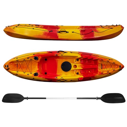 PioneerWorks Kayaks, Sit On Top Fishing Kayak with Front Storage Well, Fishing Kayak with Paddle for Adults, Capacity of 3...