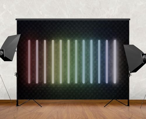 Photography Backdrop Photography Background Neon Glow Stick Different Bright Colors Dark Transparent neon Light for Photos...