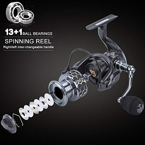 Sougayilang Telescopic Fishing Rod Reel Combos with Carbon Fiber Fishing Pole Spinning Reels and Fishing Accessories