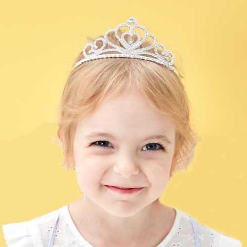 Lovelyshop Rhinestone Crystal Tiara-Wedding Bridal Prom Birthday Pegeant Prinecess Crown (Heart）-1 Pack