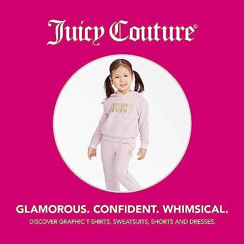 Juicy Couture Girls' Pull-on Plush Velour Jogger, Ribbed Waist & Cuffs