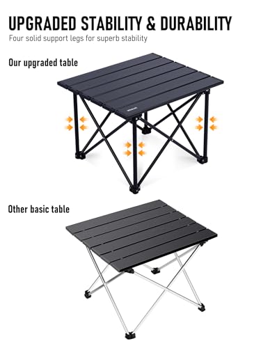 WildCall Ultralight Camping Table, Compact Aluminum Folding Beach Table with Carry Bag for Outdoor, Picnic BBQs, and Cooking
