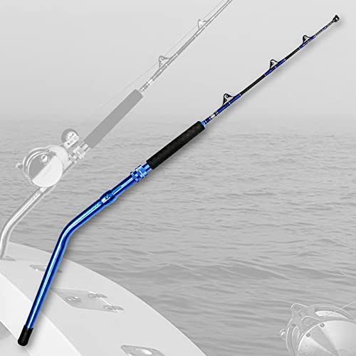 Fiblink 2-Piece Saltwater Offshore Heavy Bent/Straight Butt Trolling Rod Fishing Roller Rod Conventional Boat Deep Sea Fis...