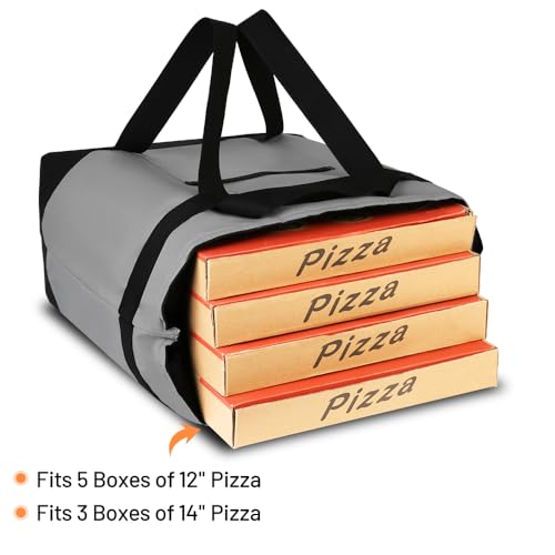 CIVJET Insulated Reusable Tote Bag for Grocery Shopping for Women/Men, Pizza/Food Delivery Bag to Keep Food Cold/Hot for U...