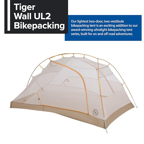 Big Agnes Tiger Wall UL Ultralight Bikepacking Tent with UV-Resistant Solution Dyed Fabric