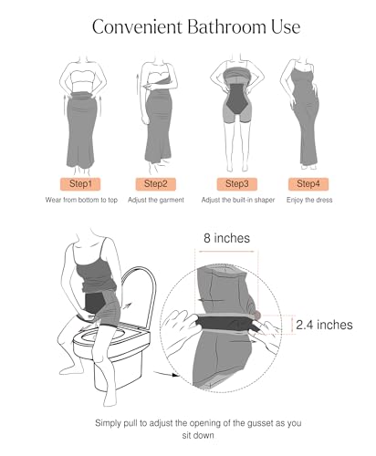Popilush Women's Long Sleeve Maxi Dress Built-in Shapewear Bra Square Neck Fall Formal Wedding Guest Cocktail Bodycon Dresses
