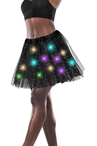 LED Tutu Skirt - Sparkly Layered Tulle Tutus for Women's Party Costume
